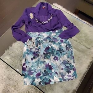 Beautiful Abstract Floral Mini Skirt